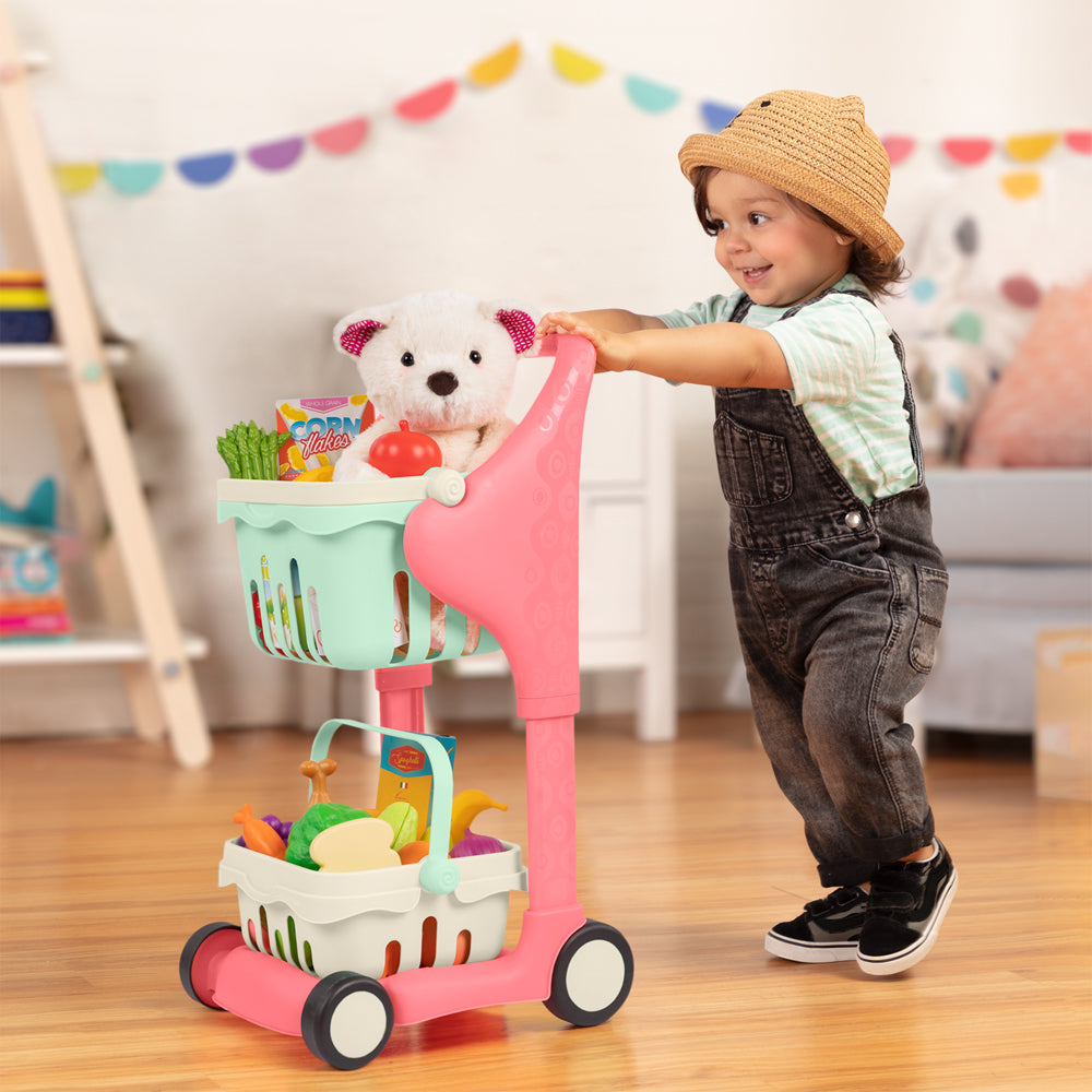 Shop & Glow Toy Cart Musikalischer Einkaufswagen Teddy
