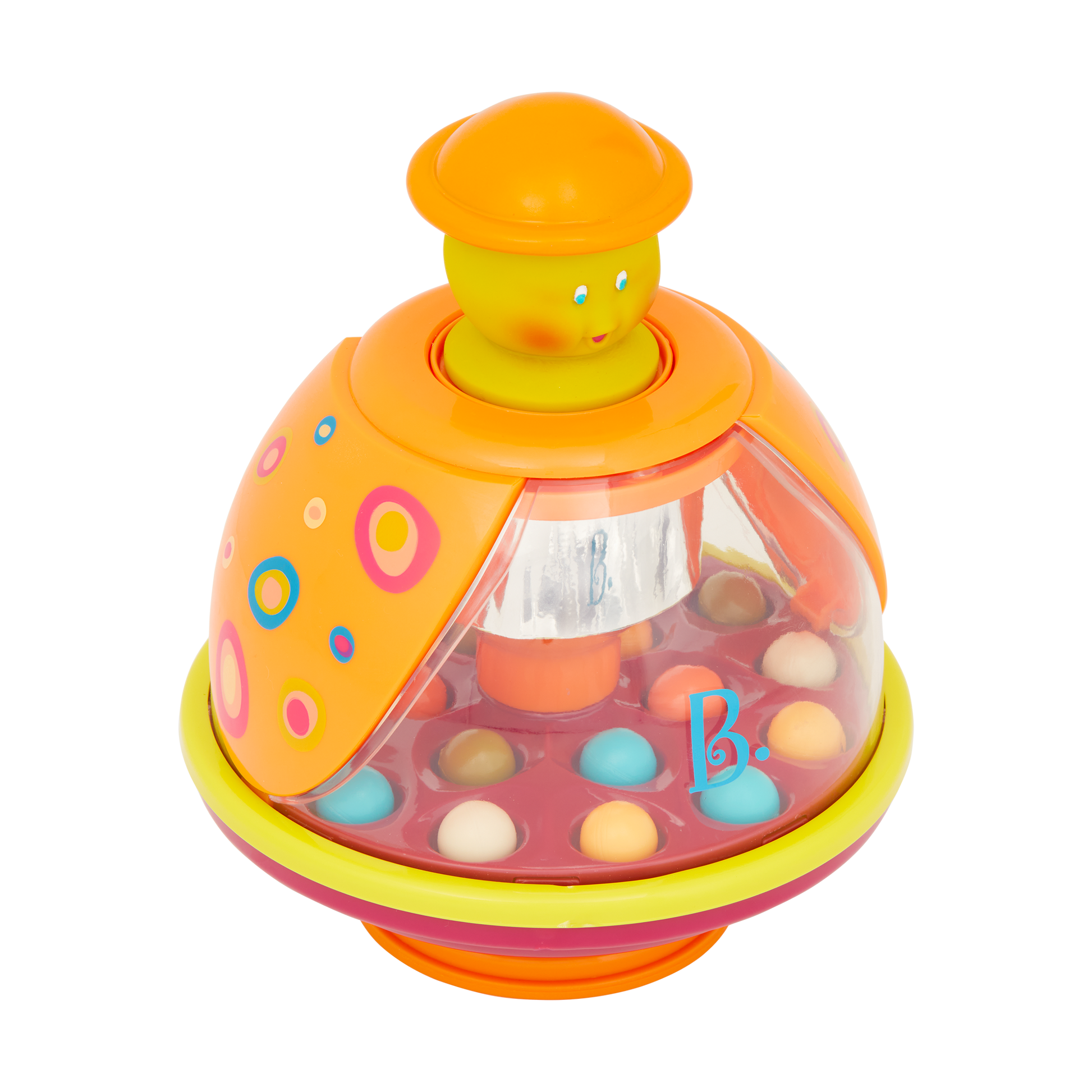 Ladybug tumble toy with colorful balls