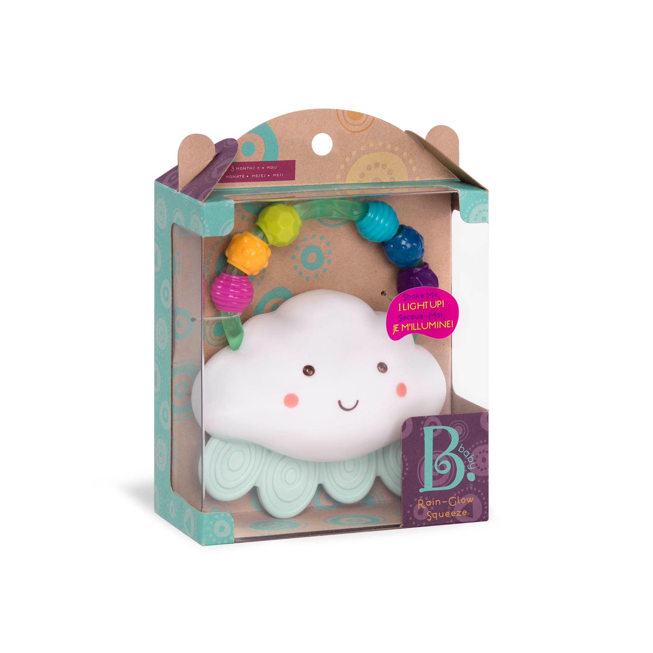 Light-up baby cloud rattle