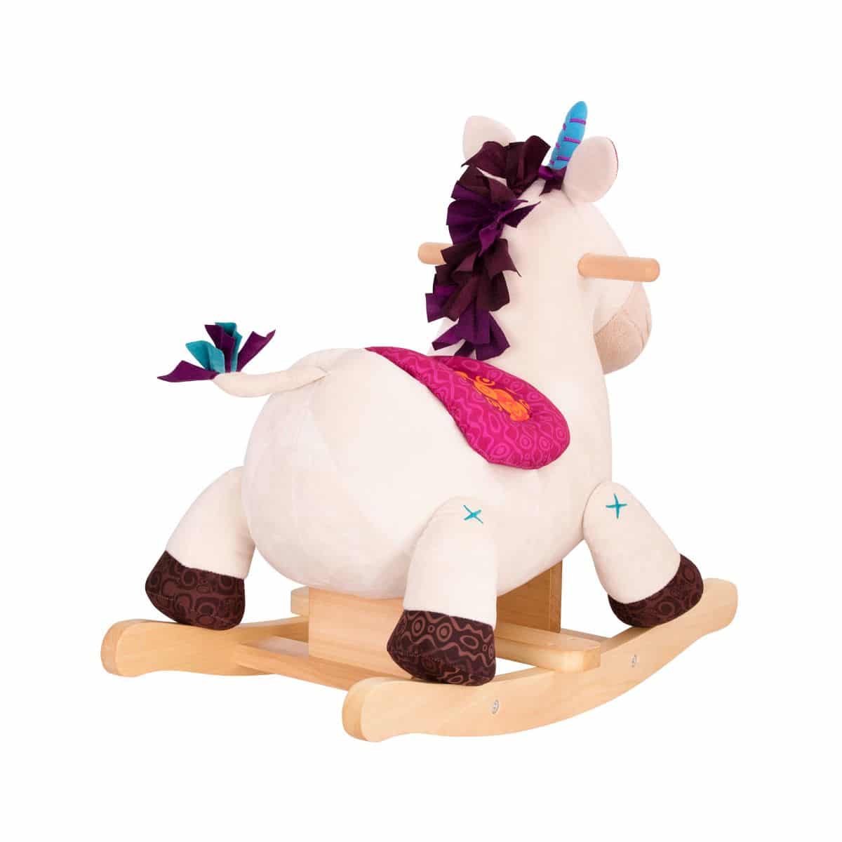 Wooden unicorn rocker.