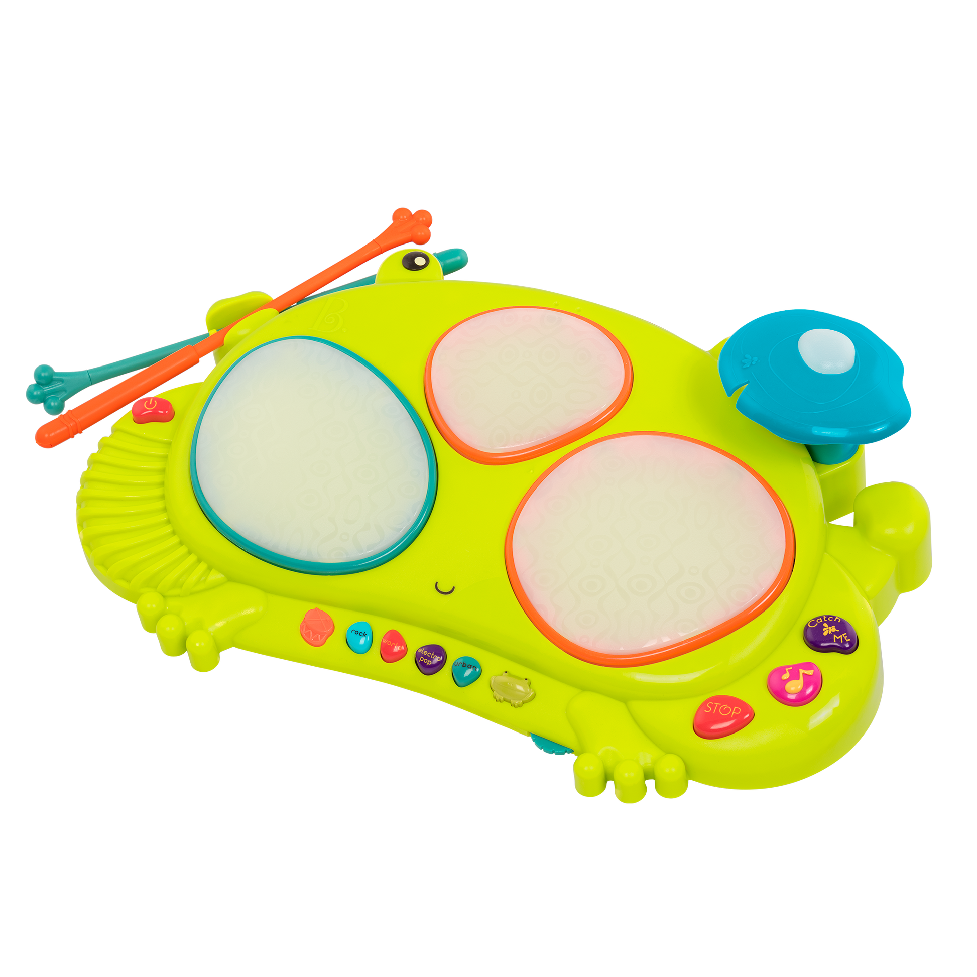 Interactive frog drum
