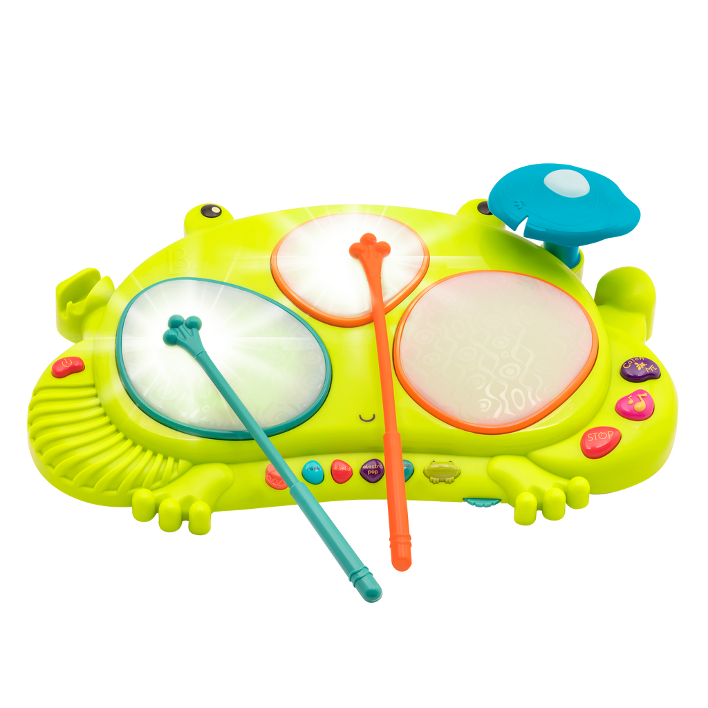 Interactive frog drum