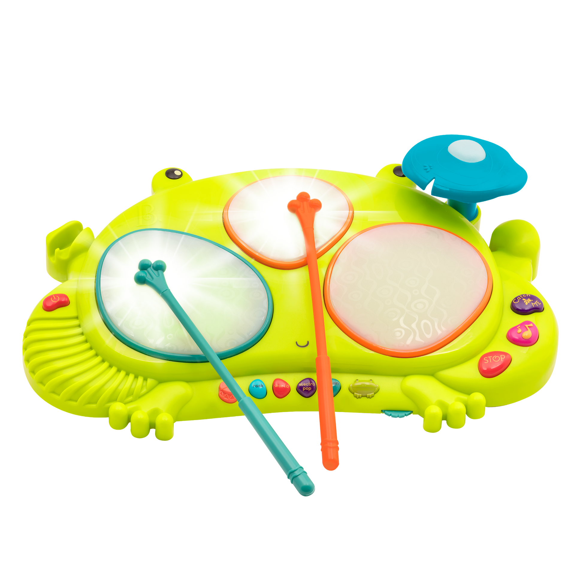 Interactive frog drum