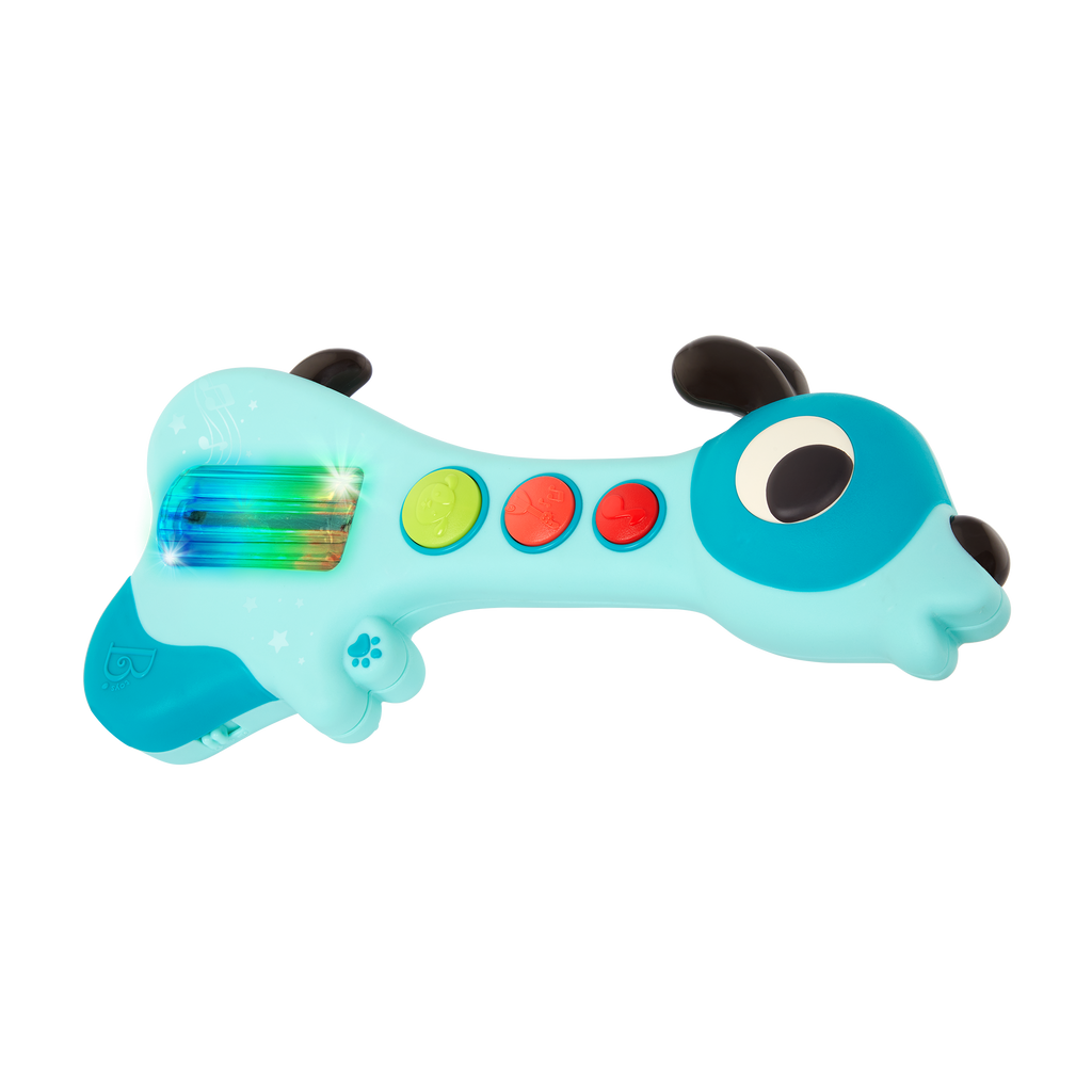 Toy dog guitar.