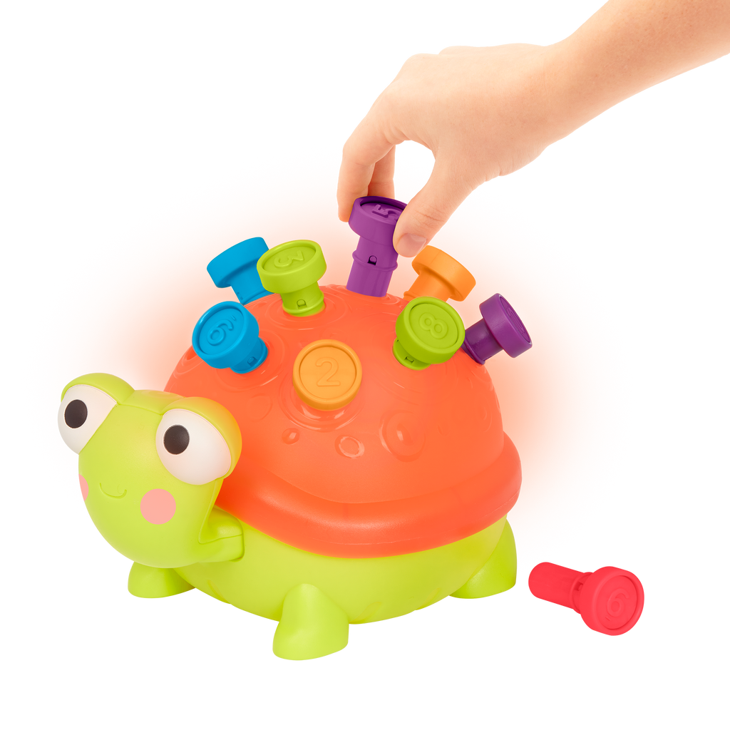 Light-up turtle counting toy.