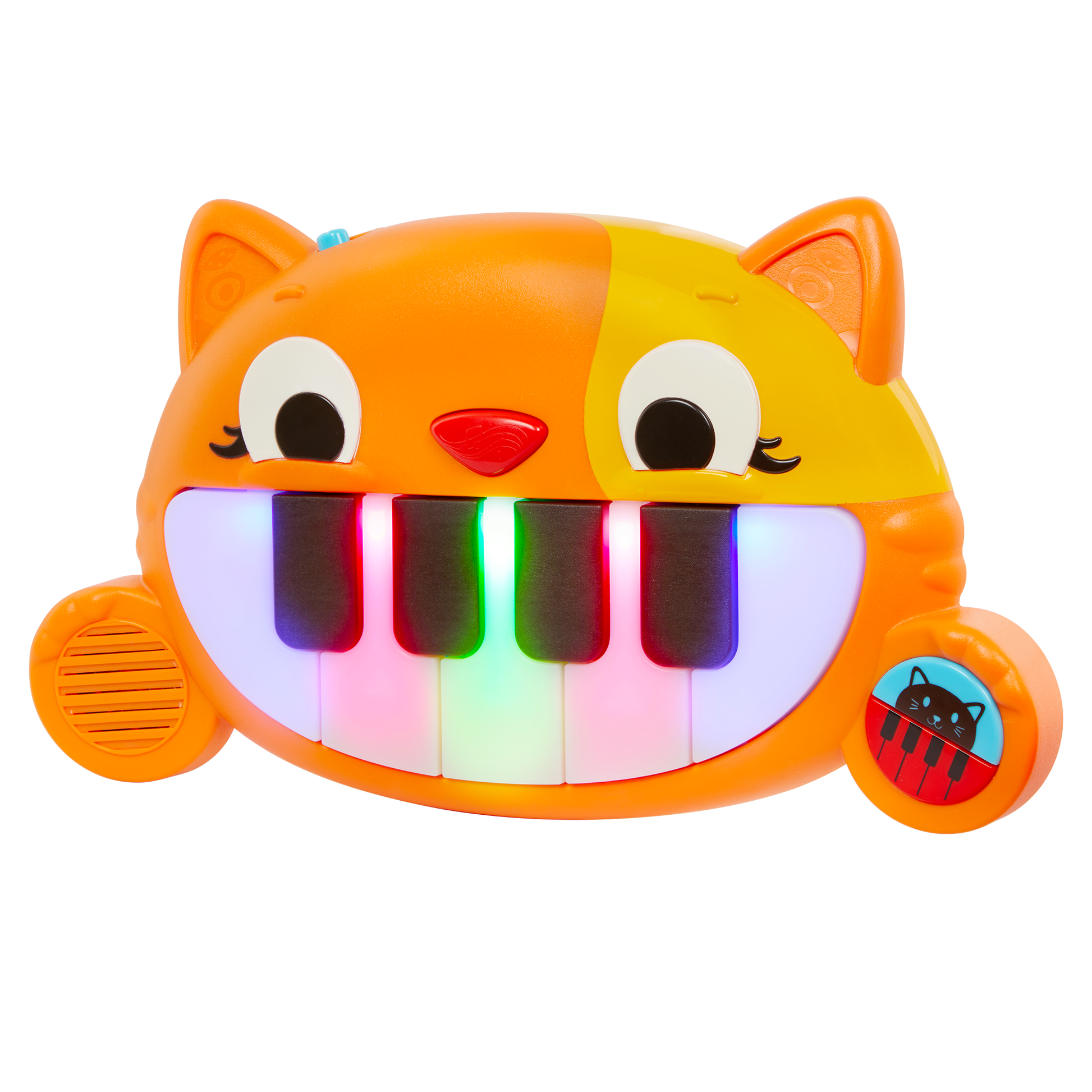 Mini cat keyboard lighting up.