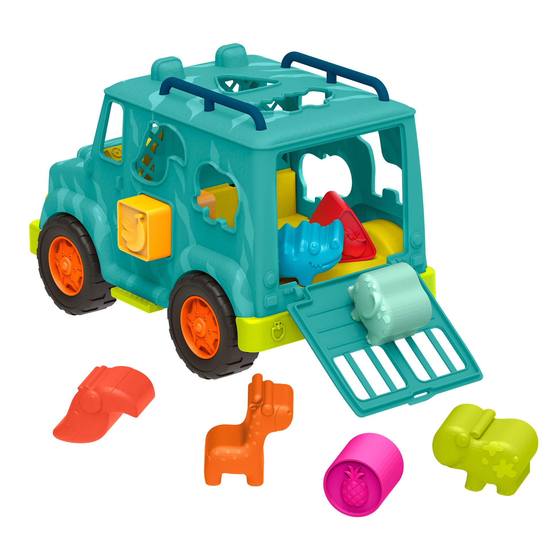 Shape sorter animal rescue truck.