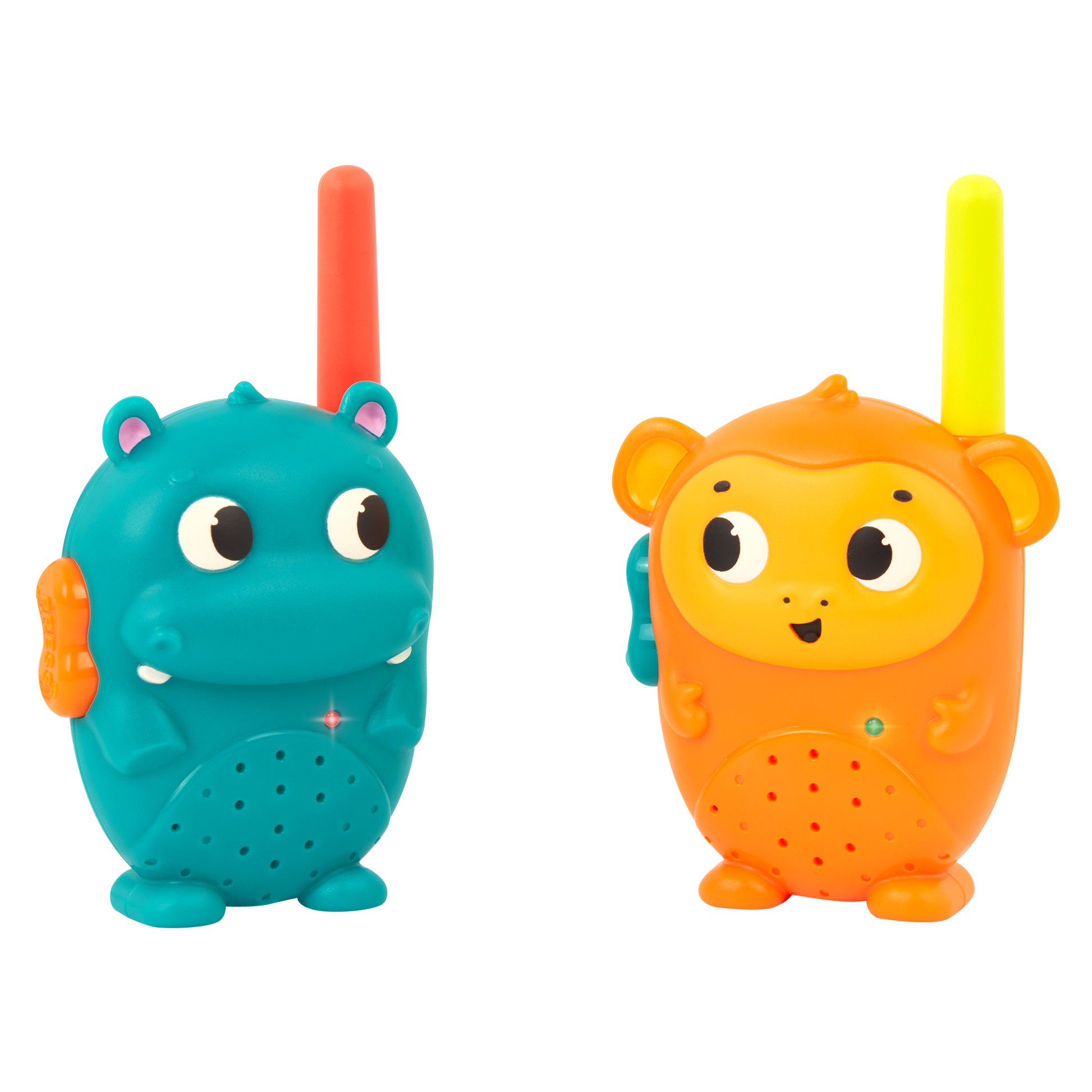 Hippo and monkey walkie-talkies.