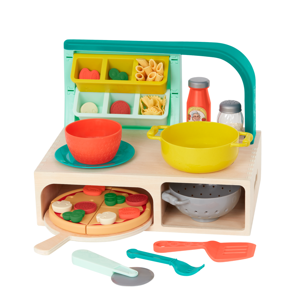 Pizza and pasta play set.
