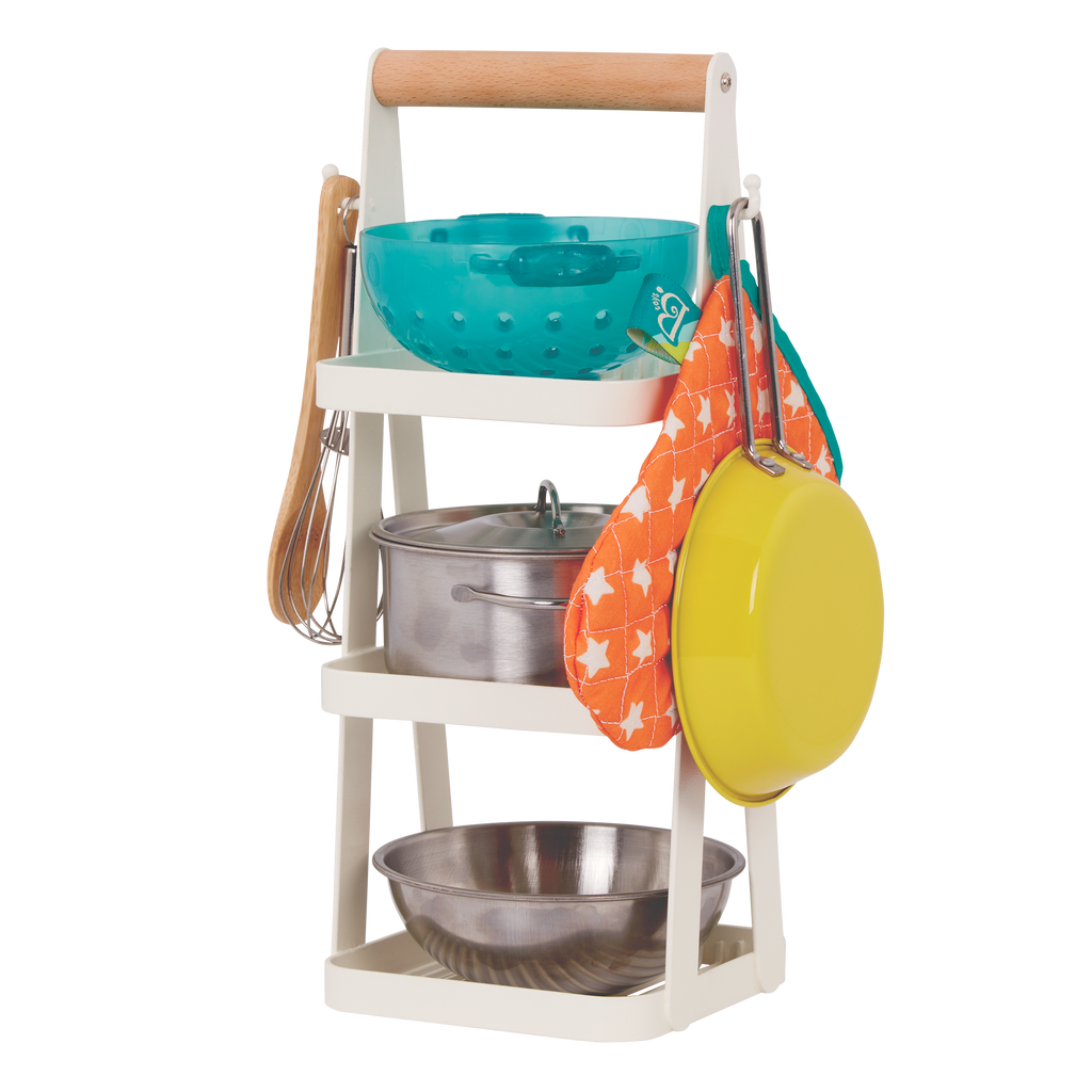 Play kitchen accessories.