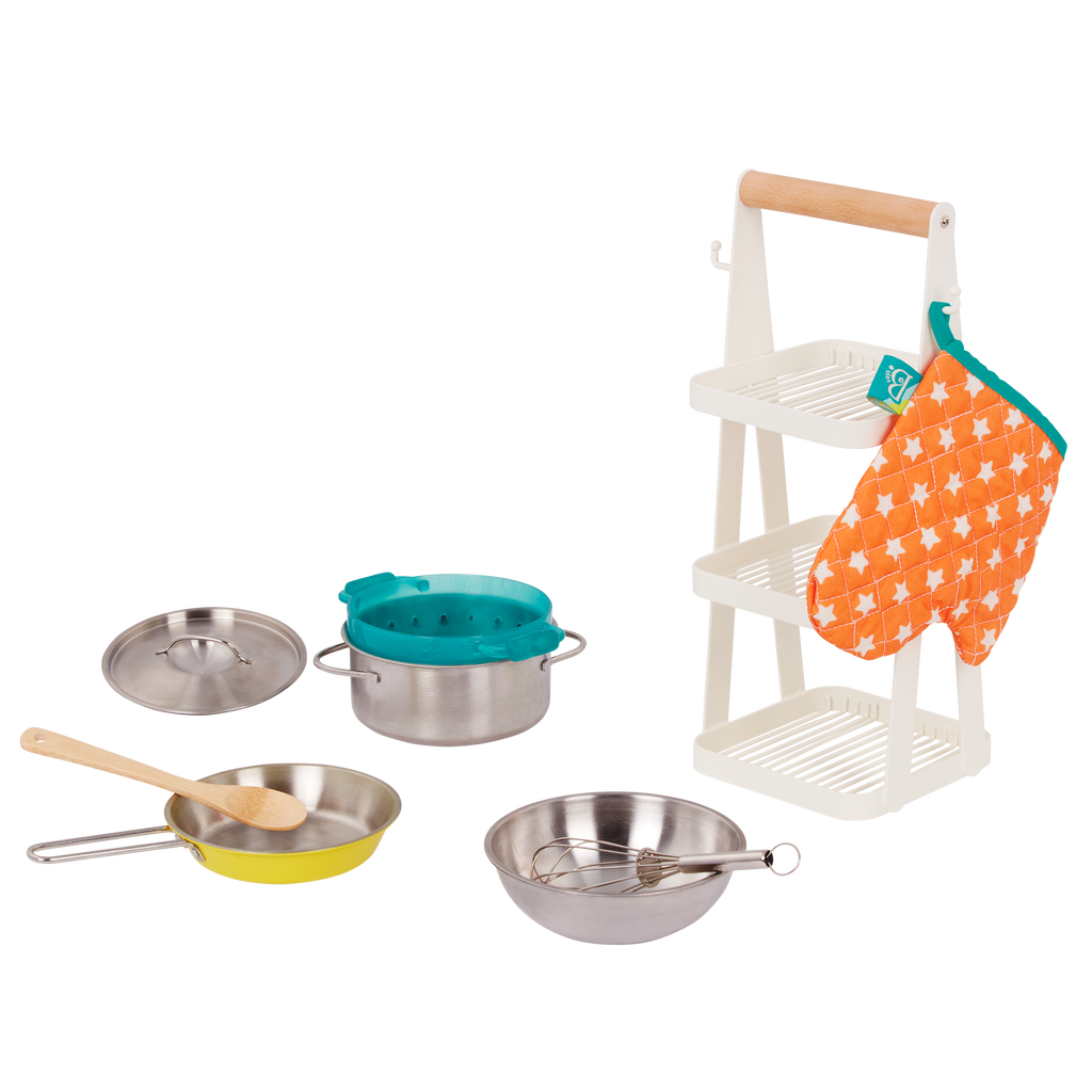 Play kitchen accessories.