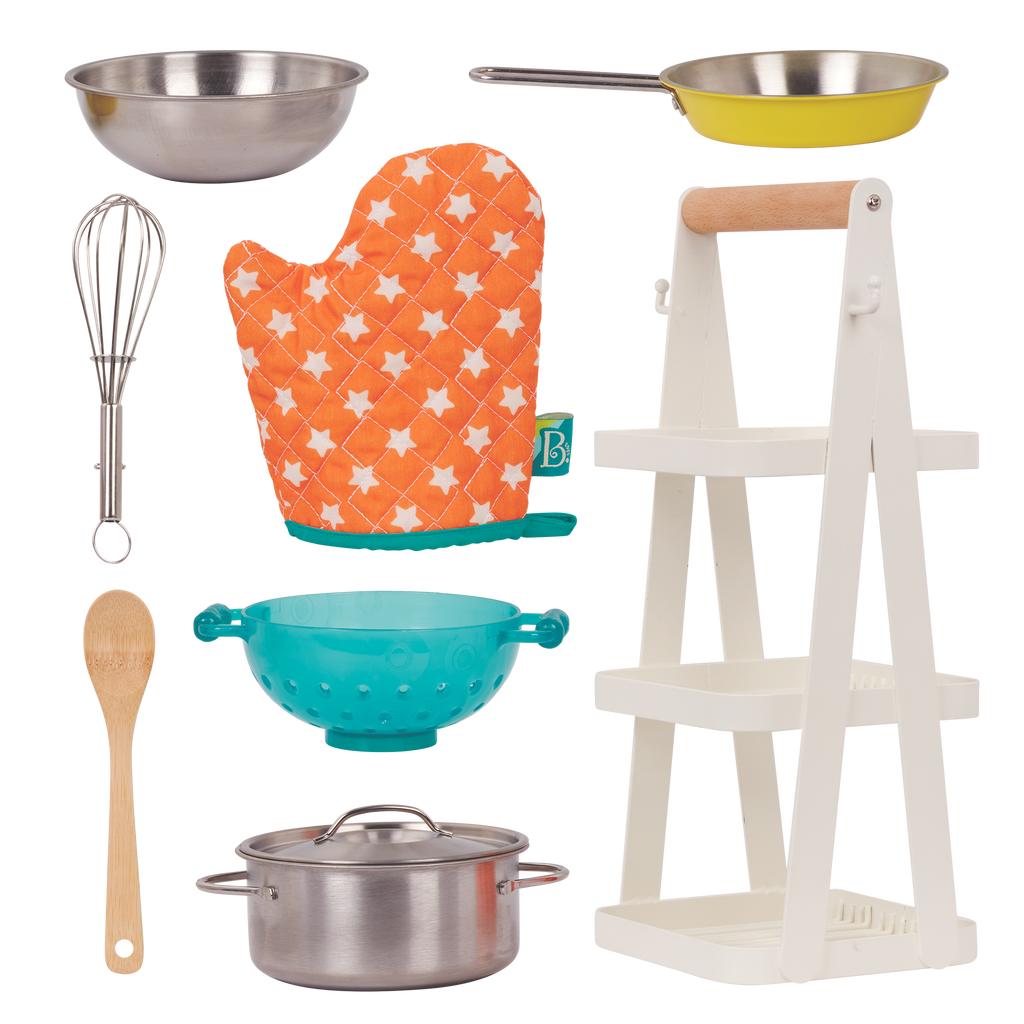 Play kitchen accessories.