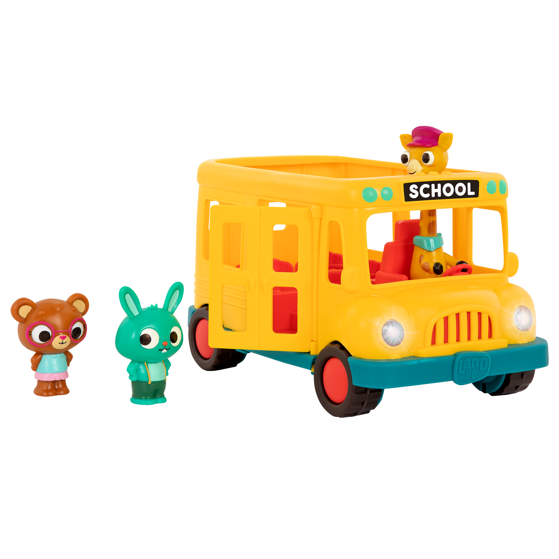 Toy school bus and characters.