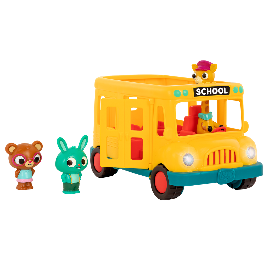 Toy school bus and characters.