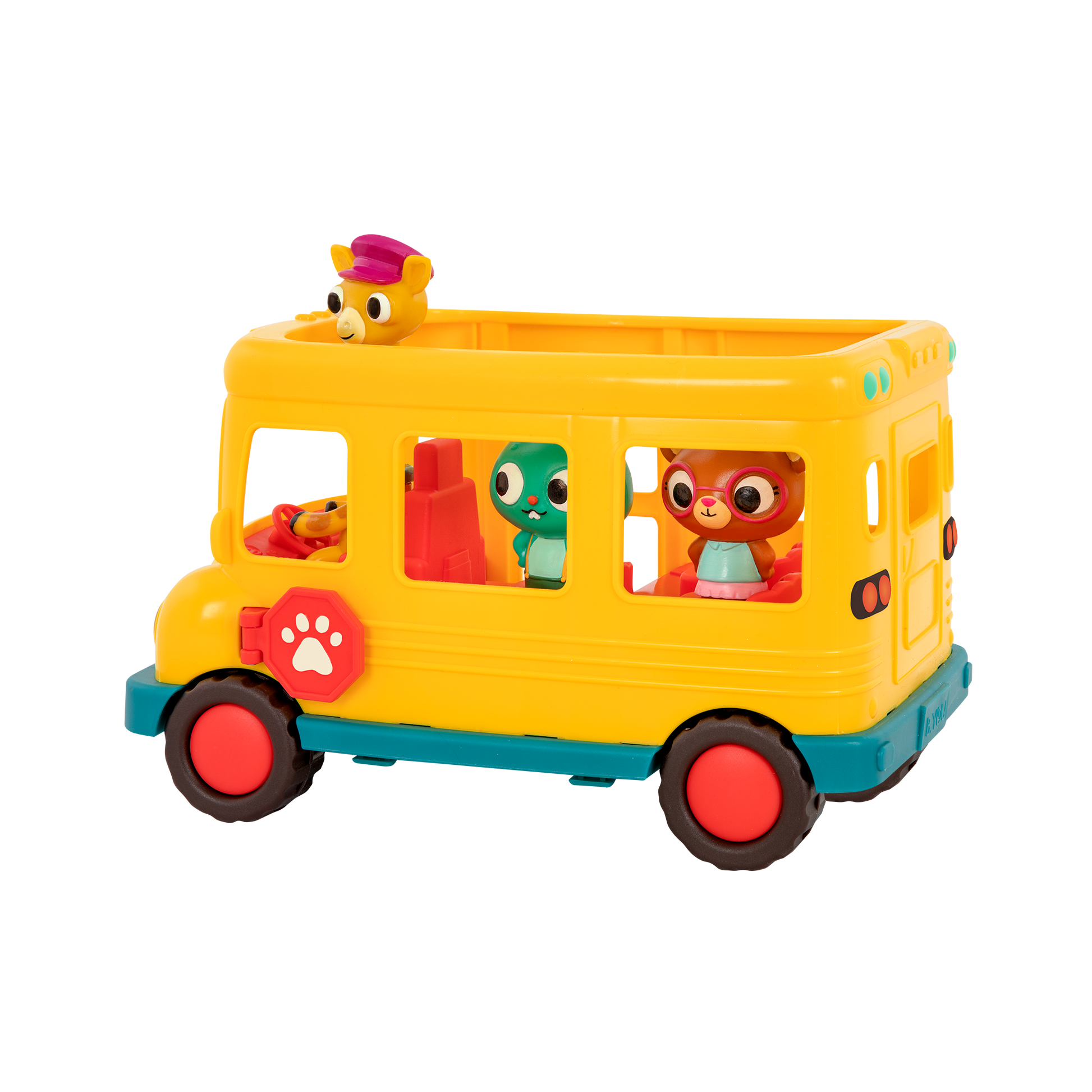 Toy school bus and characters.