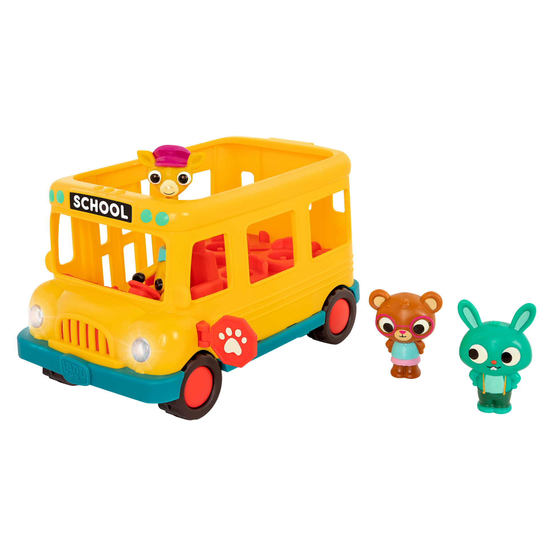 Toy school bus and characters.