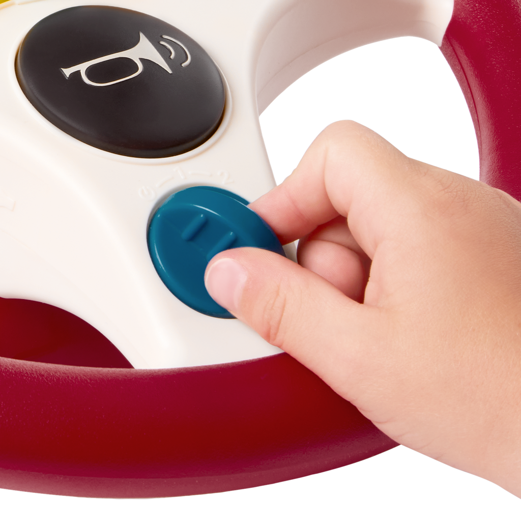 Musical steering wheel car seat toy for toddlers