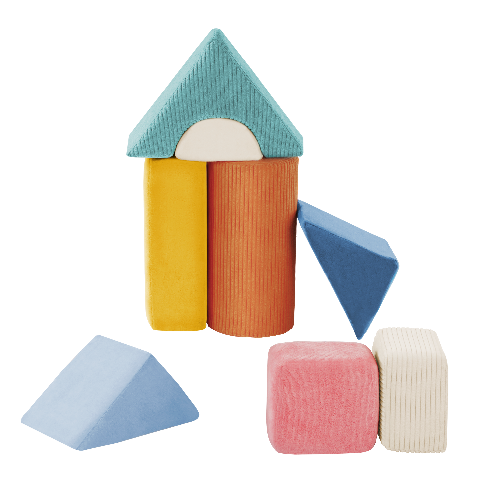 Soft sensory foam blocks for babies architectural building blocks
