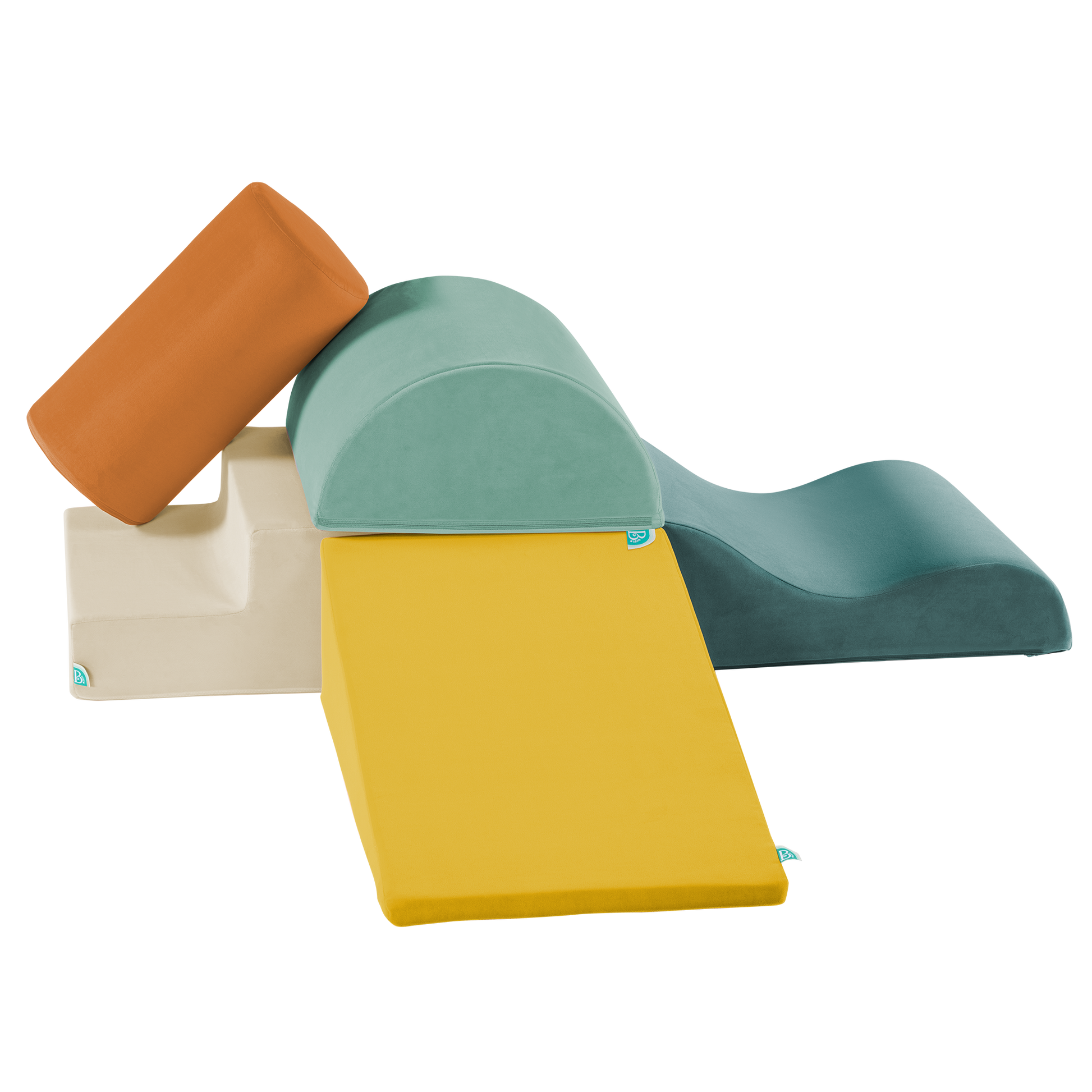 5-piece modular foam play shapes for kids indoor active basement play