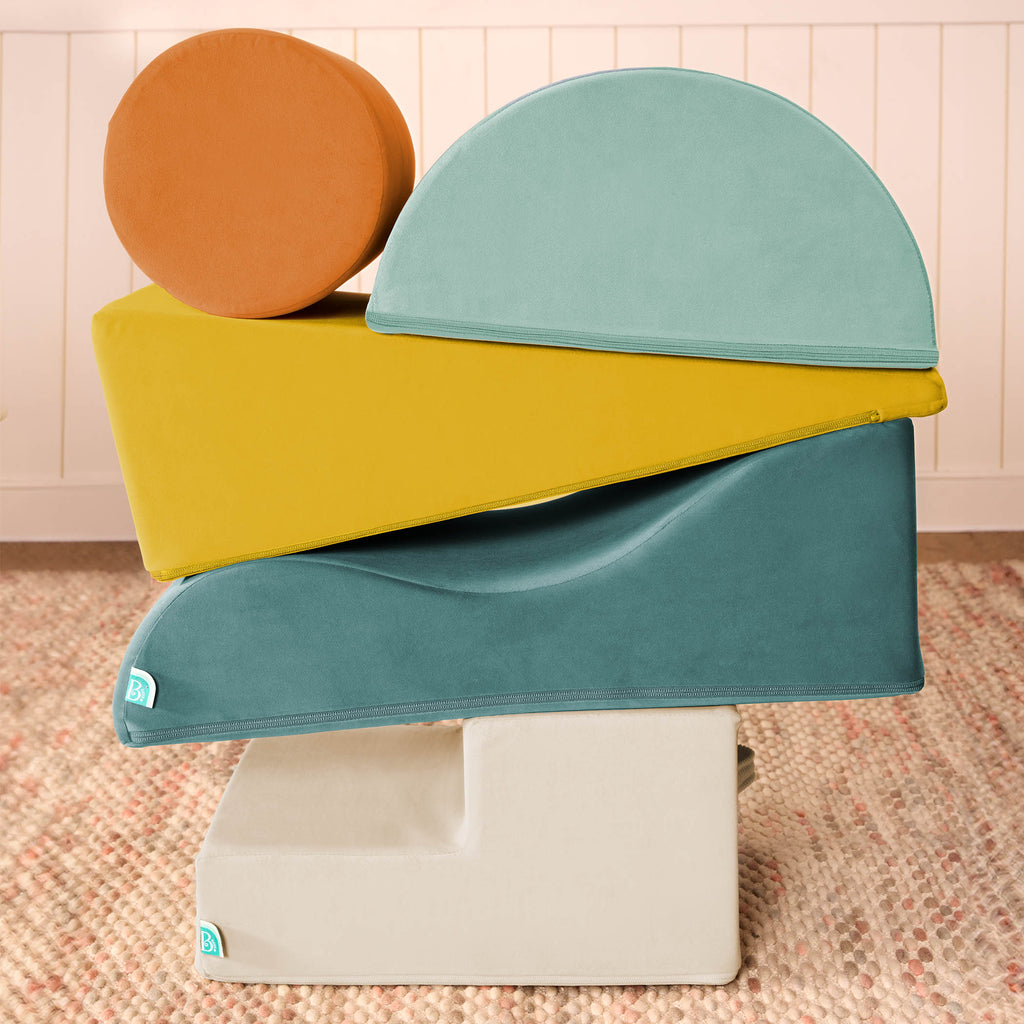 5-piece modular foam play shapes for kids indoor active basement play
