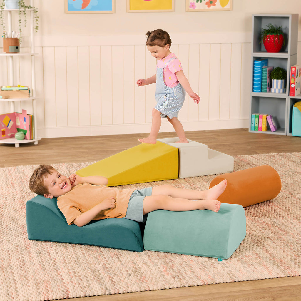 5-piece modular foam play shapes for kids indoor active basement play