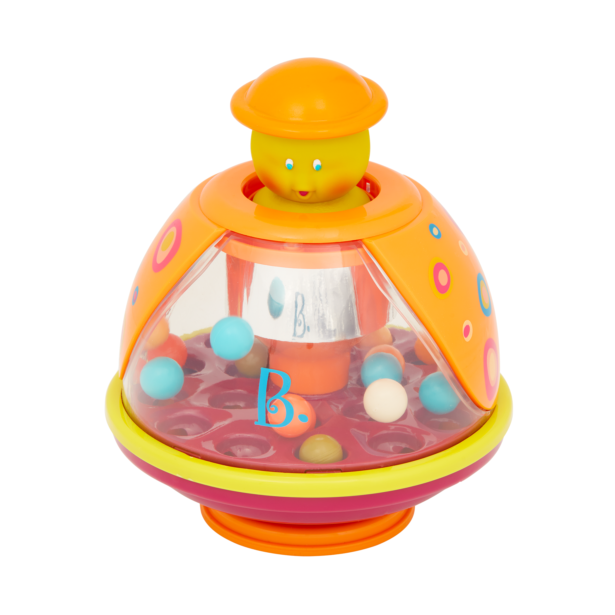 Ladybug tumble toy with colorful balls