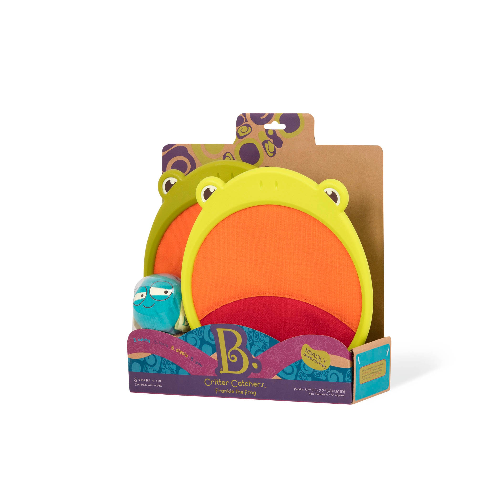 Frog design catch & toss game.