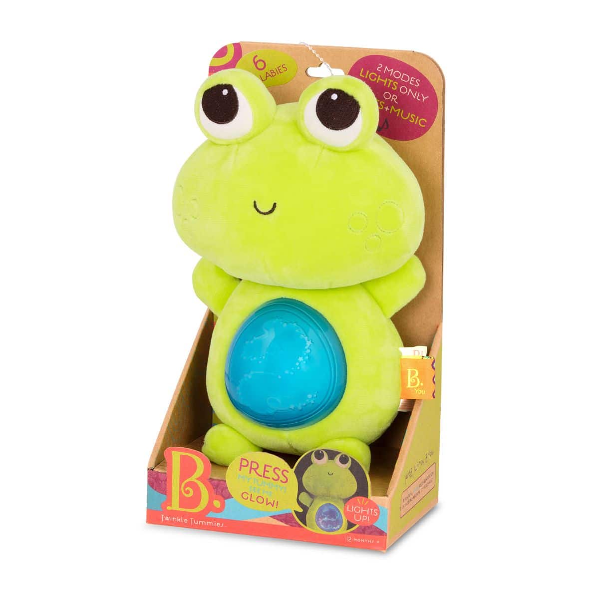 Light-up musical frog plushie