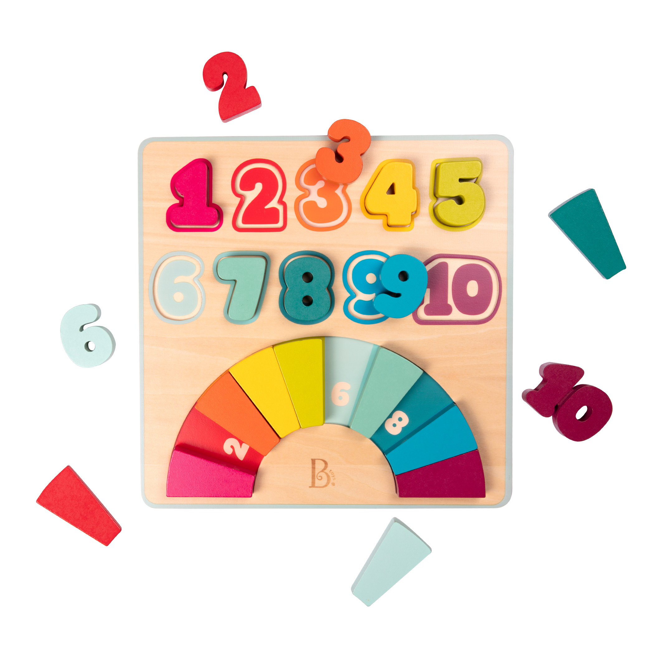 Wooden number puzzle.